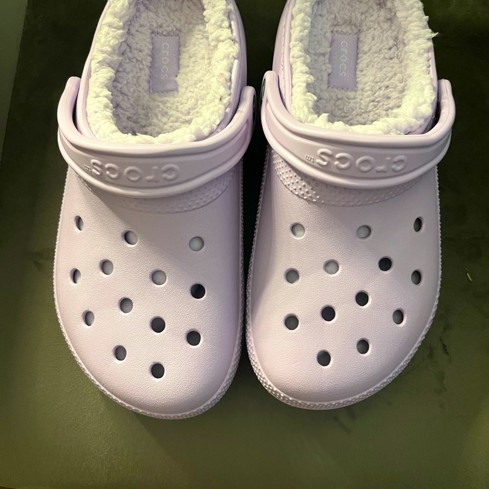 Crocs. Fur lined. Never worn. Size 8 women’s.